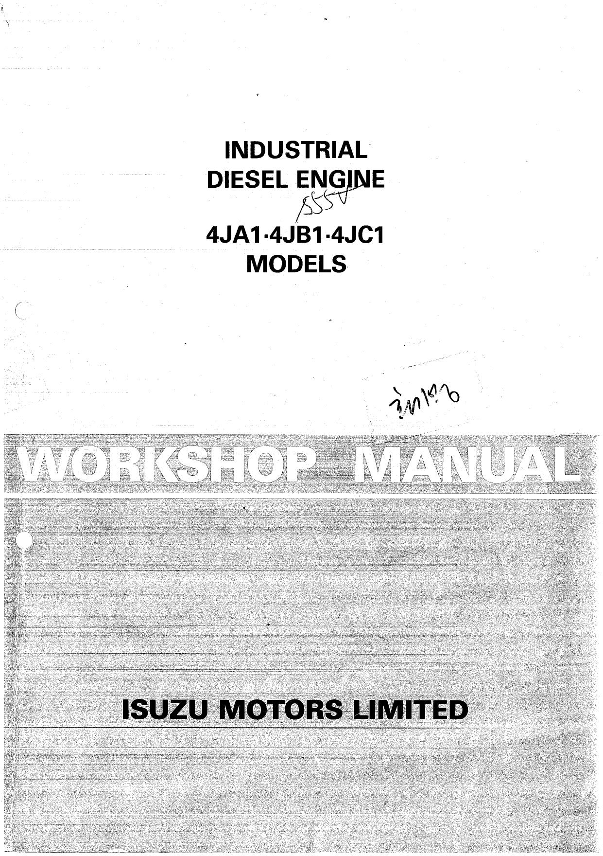 4JA1 4JB1 4JC1 Engine Service Manual Daewoo Doosan